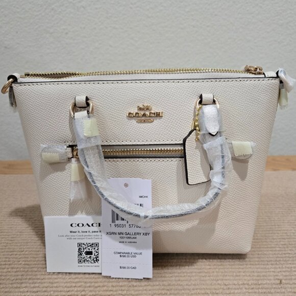 Coach Handbags - COACH C9948 - MINI GALLERY CROSSBODY GOLD/CHALK
